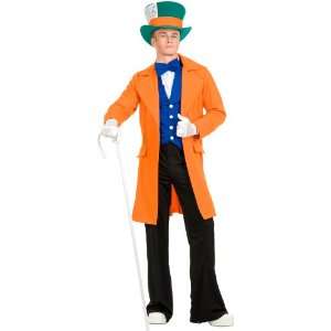   Costumes Electric Mad Hatter with Pants Adult Costume / Orange   Size