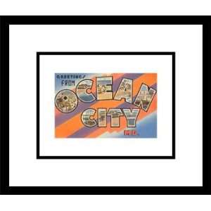  Greetings from Ocean City, Maryland Places Framed Art 