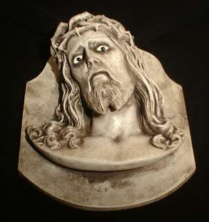Miracle Jesus Wall Bust EYES FOLLOW YOU Sculpture  