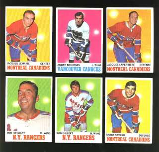 1970 TOPPS HOCKEY LOT OF 15 W/STARS EXMT *9216  