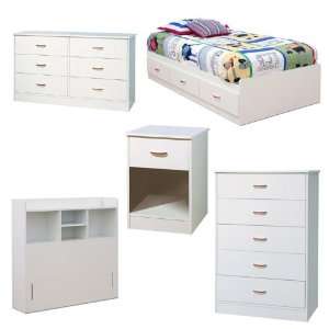    South Shore Furniture 5 Piece Pure White Room Collection: Baby