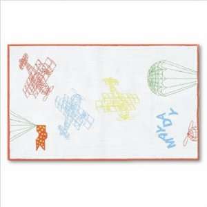  Parachute White Kids Rug Size 47 x 77