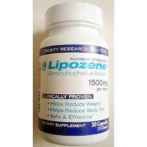  Lipozene (Amorphophallus Konjac) 30 Capsules (1500mg Per 