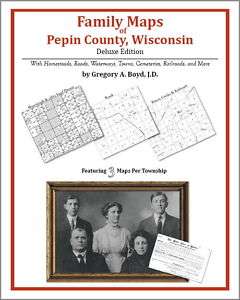 Family Maps Pepin County Wisconsin Genealogy WI Plat  