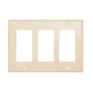  DECORA TRIPLE GANG WALLPLATE WHITE Electronics