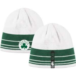  Boston Celtics Striped White Knit Hat: Sports & Outdoors