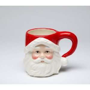   Red Santa Claus Face with White Beard Mugs Collectible: Home & Kitchen