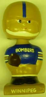 1970s CFL Winnipeg Blue Bombers Bobble Head  