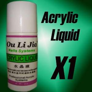 Nail Art Acrylic Liquid for Acrylic Powder Tips = 4oz  