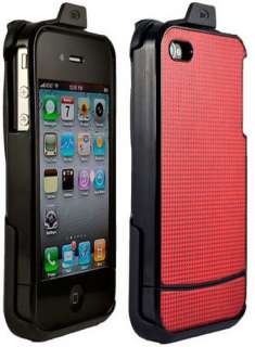 AGF VANDALEY RED/BLACK CASE BELT CLIP HOLSTER FOR iPHONE 4S SPRINT 