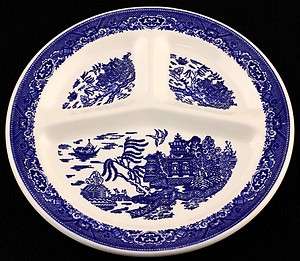   CHINA U.S.A   BLUE WILLOW   GRILL PLATE   WILLOW WARE   1948   EUC