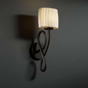  Capellini Limoges One Light Wall Sconce Metal Finish Dark 