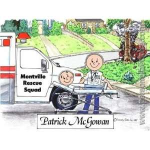  Personalized Name Print   EMT or Paramedic   Male or 