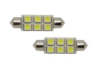 39mm~41mm Xenon White 6 SMD 5050 6411 LED Bulbs For Vanity Mirror 