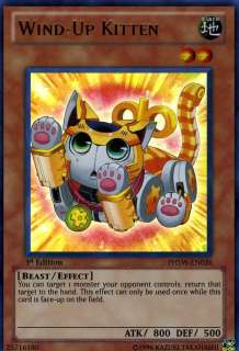 YuGiOh WIND UP KITTEN ultra rare 1st edition trading card game PHSW 