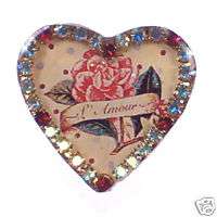 John Wind MAXIMAL ART Vintage Valentines Day Heart Pin  