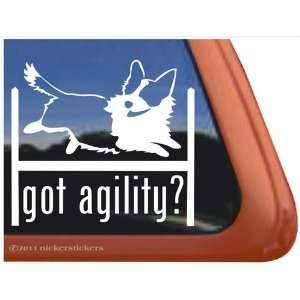 Agility Dog Agility Cardigan Corgi Vinyl Window Decal 