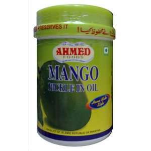 Ahmed Mango Pickle in oil 35.27 oz  Grocery & Gourmet Food