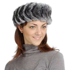   Collection Grooved Chinchilla Fur Headband   Limited Design Beauty