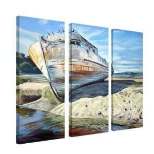  Inverness Boat by Colleen Proppe, 3 Panel Wall Art   24 x 