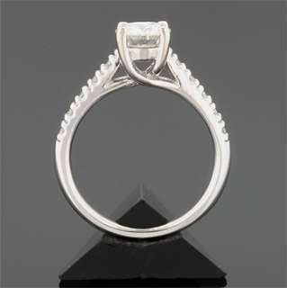 22 CT 14KW MOISSANITE & DIAMOND LUCERN SOLITAIRE RING  