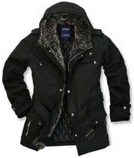 NEW Mens Cloth Hooded Fur Winter Long Coat Outerwear Warm Jacket 3 