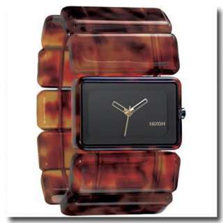 Nixon A726 646 Vega Tortoise Gold Black Stretch Watch  