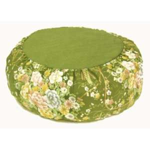  Silk Zafu/Throw Pillow   Olive Floral: Home & Kitchen