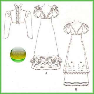 Titanic Style Regency Era Empire Dress Patterns 6 10  