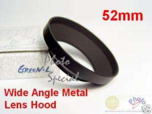 52mm Wide Angle Metal Lens Hood for Canon Nikon etc.  