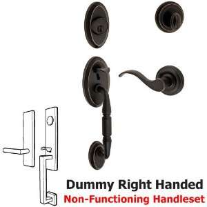 Weston two piece dummy handleset with right handed virginia lever in o