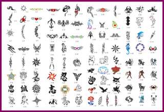 100 stencils book for airbrush tattoo body painting #2  