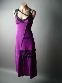 PURPLE Wicca Pagan Voodoo Magic Spell Witch Gothic Goddess Long Maxi 