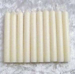 Lot of 10 White Candles Spell Chime Ritual Wicca Pagan  