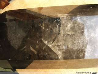 12.6kg NATURAL SMOKY CRYSTAL QUARTZ POINT +STAND  