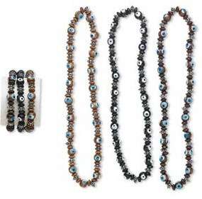 Wholesale 3 Sets Lucky Charm Evil Eye Necklace Bracelet  
