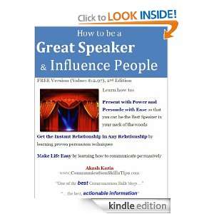   Speaker and Influence People Akash Karia  Kindle Store