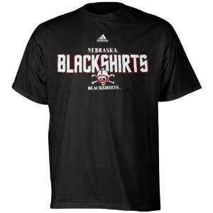   Adidas Nebraska Cornhuskers Black Shirts Mens Tee: Sports & Outdoors