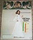 1977 ad Virginia Slims cigarette  CHERYL TIEGS umbrella