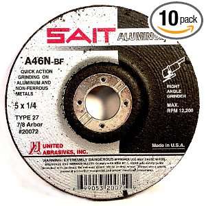   6600 Max RPM A46N   Aluminum Depressed Center Grinding Wheels, 10 Pack