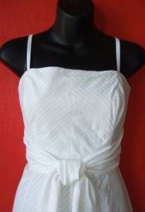 WHITE HOUSE BLACK MARKET wht cot/silk dress $158 nwt 10  