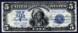 HGR 1899 $5 Silver Cert Elliott/White INDIAN CHIEF  