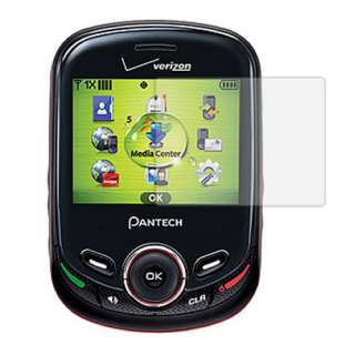 Pantech Jest 2 II 8045 Verizon Black Rubberized Hard Case Cover+Screen 