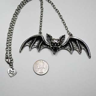 New Rock Rebel 80s Gothic Goth Punk Vamp Vampire Large Bat Pendant 