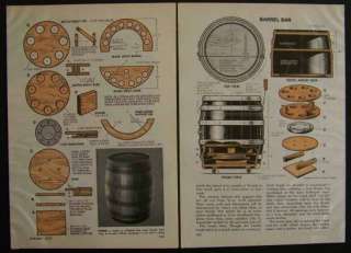 Whiskey or Wine Barrel Bar HowTo build PLANS Man Cave  