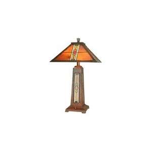  Dale Tiffany Art Glass Manchester Mica Table Lamp: Home 