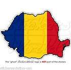 ROMANIA Romanian Map Flag 4.7 Vinyl Bumper Sticker, Decal