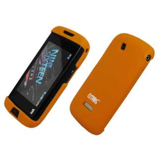 for Samsung SideKick 4G Orange Case Gel+Car Mount Combo 886571106163 