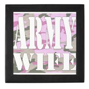 Military Backer Army Wife (Pink Camo) Keepsake Box: Home 