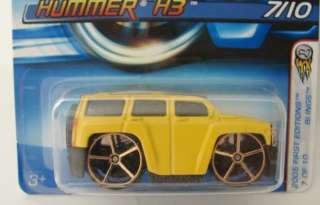 Hot Wheels 2005 First Edition Hummer H3 yellow Faster Than Ever Rims 